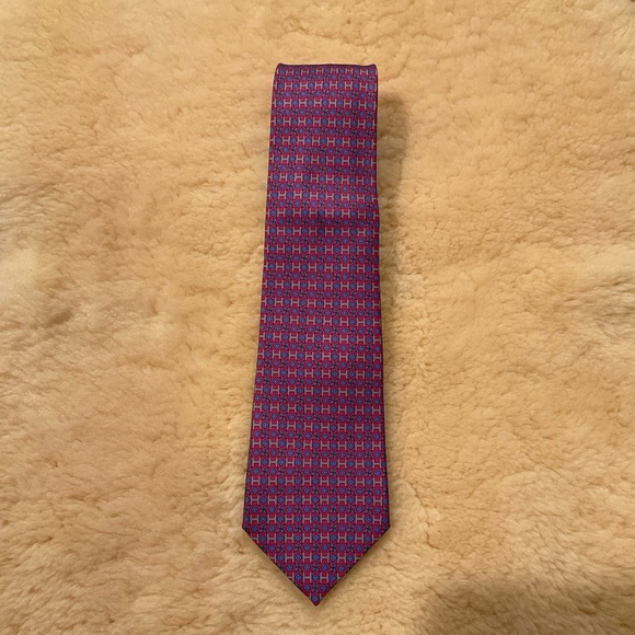Vintage Hermes H silk tie